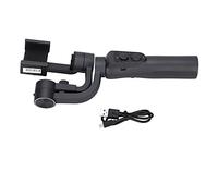 Cosiki Stabilisateur Portable pour Smartphone pour Un Enregistrement Vidéo Fluide, Design Léger et Pliable pour Les Voyageurs, Noir