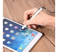 Cosiki Stylet Capacitif Universel pour écran Tactile, Haute sensibilité, pour Téléphone Portable/Tablette, Alliage de Zinc, Blanc + Noir, 1 Pièce