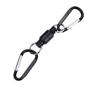 Cosiki Support de Dégagement de Filet de Pêche Magnétique, Clamp/Holder à Boucle Magnétique Durable pour Tente de Camping en Plein Air, Auvent, Caravane, Outil Accessoire de Pêche (Double Boucle)