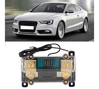 Cosiki Support de Fusibles D'alimentation Audio de Voiture, Boîte de Bloc de Distribution Stéréo Durable pour une Protection Complète du Système Audio de Voiture, adapté pour/navire, Alliage (200A)