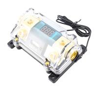 Cosiki Support de Fusibles D'alimentation Audio de Voiture, Boîte de Bloc de Distribution Stéréo Durable pour une Protection Complète du Système Audio de Voiture, adapté pour/navire, Alliage (150A)