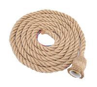 Cosiki Support de Lampe à Suspension en Corde de Chanvre Industriel Vintage pour Décoration de Salon, Culot D'ampoule E27 pour Salon, Luminaire en Corde de Chanvre de 9,8 Pieds pour Fête à Thème