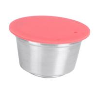 Cosiki Tasse à Capsules de café Réutilisable en Acier Inoxydable, pour Cafetière, Durable et écologique, Adaptée à un Usage Domestique ou au Bureau (rouge)