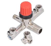 Cosiki Tube de Commutation de Compresseur D'air Valve Métallique de Haute Précision pour une Pression Stable pour Filetage de Compresseur à Piston Tube de Sortie de D'air 1 X 20,5 Mm 1 X 12,5 Mm