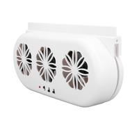 Cosiki Ventilateur D'extraction Solaire de Voiture, 5000 Tr/min, Forte énergie éolienne, pour le Refroidissement de L'interface USB (WHITE)