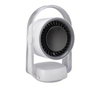 Cosiki Ventilateur Oscillant de Bureau Rechargeable par USB, Ventilateur à Fonctionnement Silencieux à 100 Vitesses, à Batterie de 3 500 MAh avec Angle Réglable, Idéal pour 5 à 10 Heures