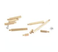 Cosiki Vis de Tête de Lave-glace Hexadécimal, écrou à Vis de Standoff M2 Écrou de Hexagonale en Acier Inoxydable 270pcs Hex en Laiton Assortiment de Support en Laiton Accessoire
