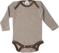 Cosilana 71053 Body/justaucorps à manches longues pour bébé Laine/soie - Marron - 62 cm-68 cm