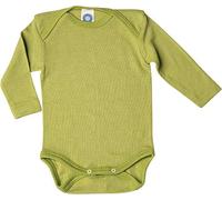 Cosilana 71053 Body/justaucorps à manches longues pour bébé Laine/soie - Vert - 74-80 cm