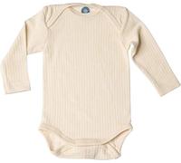 Cosilana Body bébé à manches longues - Vêtement bébé pelucheux en mélange laine/soie ultra doux idéal pour l'été et l'hiver, certifié GOTS et 100% produit localement, naturel, 74-80