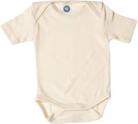 Cosilana, Body pour bébé à manches courtes, 70 % laine (kbT) et 30 % soie, naturel, 98/104 cm