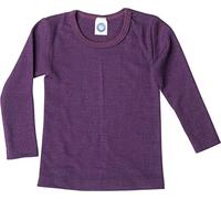 Cosilana Maillot de corps à manches longues en laine et soie pour enfant - Violet - 152