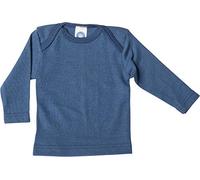 Cosilana, Maillot de corps bébé à manches longues, 70 % laine 30 % soie, Marine, 86/92 cm