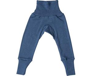 Cosilana Pantalon pour bébé en laine vierge et soie - Bleu - 3/4 ans