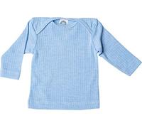 Cosilana Wollbody® Maillot à enfiler pour bébé - qualité spéciale 45 % coton biologique, 35 % laine issue d’élevages biologiques, 20 % soie - bleu - 62
