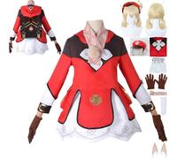 Cosimfy Anime Genshin Impact Klee Cosplay Costume Tenue Jeu de Rôle Escoffier Furina Uniforme Ensemble Complet Halloween Habiller avec Perruque Manteau pour Femmes (M)