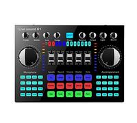 COSINE Changeur de voix d'ordinateur K1 Table de mixage de carte son HiFi Transmission audio Bluetooth 5.0 Universel