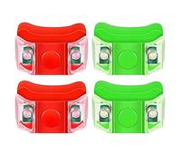 COSINE Lot de 4 feux de navigation LED pour bateau, yacht, bateau à moteur, vélo, chasse, course de nuit, pêche (rouge, vert)