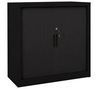 Cosisti Armoire de Bureau Porte coulissante Casier de Bureau Métallique Meuble de Rangement pour Atelier ou Garage Classeur Verouillable Armoire Porte coulissante Acier-Noir-90x40x90cm-3