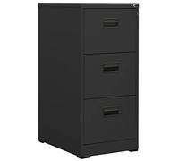Cosisti Armoire de classement Armoire de Bureau Armoire de Rangement Caisson Bureau Meuble de Rangement Bureau avec 3 tiorirs pour Dossiers Suspendus, Document A4-Anthracite-46 x 62 x 102.5 cm