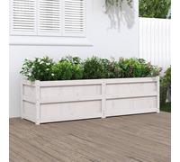 Cosisti Jardinière Bois jardinieres Exterieur Bac a Fleur Bois Lit Surélevé de Jardin Potager pour Cultiver Fleurs Herbes Plantes-Pin blanc-180x50x50 cm