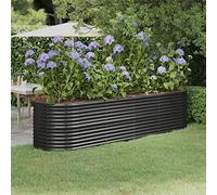 Cosisti jardinière Metal Jardinières extérieures Carre Potager Metal Jardinière Pot de Fleurs Jardinière de Balcon Jardiniere sur Pieds Carre Potager exterieur-Anthracite-296 x 80 x 68 cm