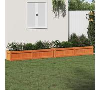 Cosisti Jardinières Lot de 2 en Bois - Bac à Fleur Extérieur, Lit Surélevé de Jardin Potager pour Cultiver Fleurs, Herbes, Plantes - Pin Brun - 150x31x31 cm - 2 Pièces