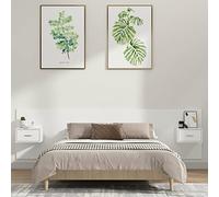 Cosisti Tête de lit avec Chevet tête de lit avec Rangement têtes de lit pour Adulte tête de lit Bois -Blanc-Un tiroir-200 x 1,5 x 80 cm