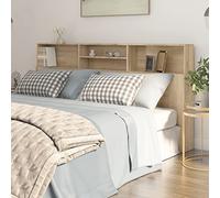 Cosisti tête de lit avec Rangement têtes de lit pour Adulte Bois Rangement supplémentaire Design Contemporain-Chêne sonoma-200x19x103,5 cm