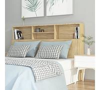 Cosisti tête de lit avec Rangement têtes de lit pour Adulte Bois Rangement supplémentaire Design Contemporain-Chêne sonoma-160x19x103,5 cm