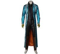 COSLANDERS Costume de diable May Cry3 Vergil pour costumade Veste en cuir pour Halloween (ensemble complet, M)