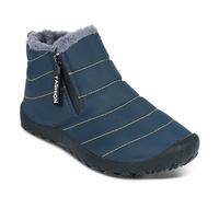 Coslippy Chaussures d'hiver confortables à enfiler, doublure chaude et imperméable, semelle antidérapante, chaussures ergonomiques pour l'hiver style bottes d'hiver, bleu roi, 43 EU