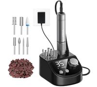COSLUS E50 ponceuse à ongles professionnelle 35 000 tr/min : ponceuse pour ongles en gel, lime électrique, kit de manucure et pédicure avec écran LCD, 6 embouts et 31 bandes de ponçage.