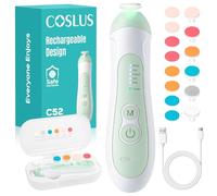 COSLUS Lime à Ongles Électrique Bébé : Lime à Ongles Électrique Bébé set Manucure Pedicure 6 Têtes de Ponçage, 5 Modes, Lumière LED, Pour Nouveau-nés, Soin des Ongles en Sécurité, C52 Vert Clair