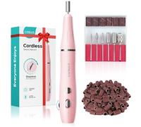 COSLUS Ponceuse Pour Ongles Professionnel: 25000RPM Portable Lime à Ongles sans fil electrique Semi Permanent Multifonction Kit Manucure Pedicure pour cuticule gel ongle prothésiste Salon nail rose