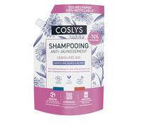 Coslys - Doypack Shampoing anti-jaunissement, cheveux gris et blancs bio (1 L)