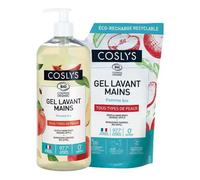 Coslys Gel lavant mains pomme 300ml et son éco-recharge 1L