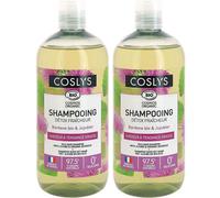 Coslys Shampooing détox fraîcheur 2x500 ml