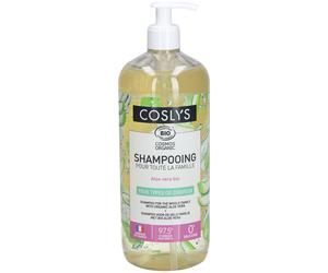 COSLYS® shampooing familial aloe vera bio tous types de cheveux flacon pompe Shampooing 1000 ml