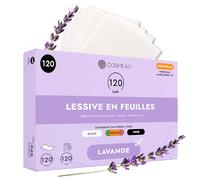 Cosmeau Lessive en Feuilles - Lavande - Jusqu’à 120 Cycles de Lavage (120 Feuilles) - pour le Blanc, les Couleurs et les Noirs - Biodégradable & Parfait comme Détergent de Voyage