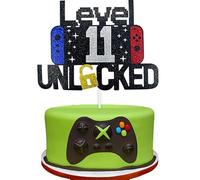 Cosmeria Décoration de Jeu pour 11e Anniversaire Garçon, Happy Birthday, Décoration de Gâteau, Cadeau pour Garçon de 11 Ans