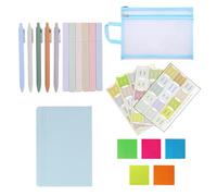 Cosmeria Kit complet de journalisation de la Bible avec marqueur de la Bible, carnet A5, répertoire biblique, stylos et pochette portable, idéal pour étudier la Bible et organiser le bureau