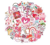 Cosmeria Lot de 100 autocollants de Saint-Valentin - En vinyle - Idées de bricolage et décorations de cadeaux