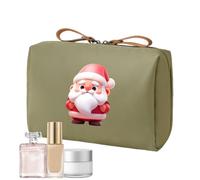 Cosmetic Bag, Organisateur de maquillage de Noël, Portable Makeup Purse, Holiday Cosmetic Organizer, Travel Makeup Bags, Santa Print Organizer, Makeup Brush Holder, Cosmetic Travel Pouch,