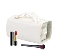 Cosmetic Bags - Makeup Bag Travel Toiletry Bag | Portable Cosmetic Bags with Removable Clear Multi Compartments | PU Leather Travel Beauty Essentials Pouch | Traveling Make Up Brush Holder for Like L