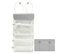 Cosmetic Brush Organizer - Water Resistant Makeup Roll Case, Travel Toiletries Holder Pouch Compact, Multi Layer Storage Women Men | Foldable 4 in 1 Accessories Kit for Bathroom Holiday Daily Use