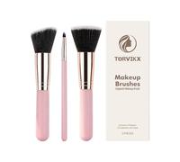 Cosmetic Brushes Cosmetic, 3 Piece Soft Bristles Aid, Travel Foundation Powder Tool with Smooth Texture, Radiant Accessory with Modern Style, Beauty Solution for Foundation Concealer