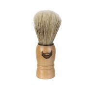 COSMETIC CLUB Blaireau de Rasage en Bois Application Uniforme Beige et Noir | Bois, blaireau de rasage, application uniforme de la mousse, homme, prise ergonomique, durable, beige et noir