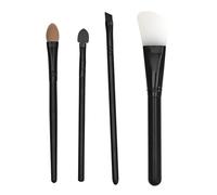 COSMETIC CLUB Coffret de 4 Pinceaux en Silicone Yeux et Crèmes Multicolore | Silicone, coffret 4 pinceaux, fards à paupières et crèmes, application précise, hygiéniques, faciles à nettoyer, multicolore