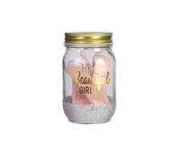 COSMETIC CLUB Coffret manucure en bocal Mason Jar Beauté- 6 pièces - Rose poudré